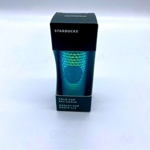 Starbucks Glacier Blue Studded Ombre Tumbler Key Chain Cup